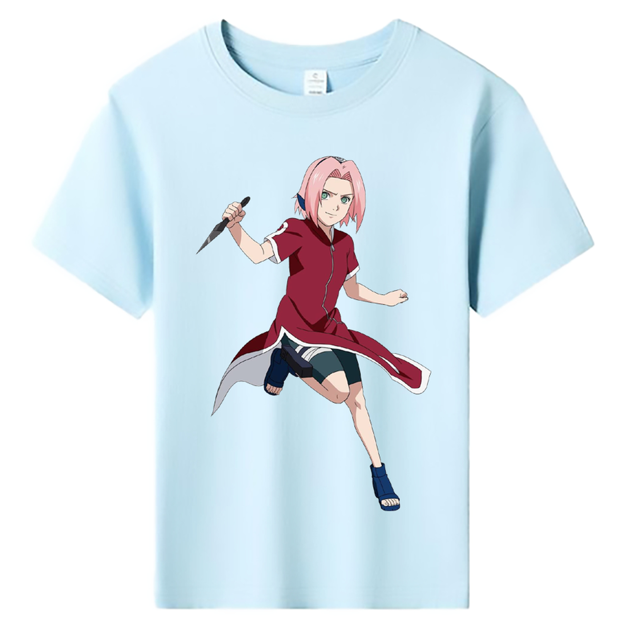 （画像用） NARUTO -ナルト- 春野サクラ Haruno Sakura 綿100％キッズTシャツ（フロントプリント）